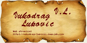 Vukodrag Lupović vizit kartica